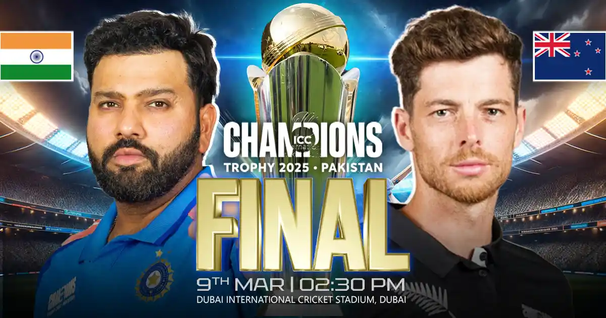 Champions Trophy 2025 Final: India Set to Face New Zealand in Epic Showdown