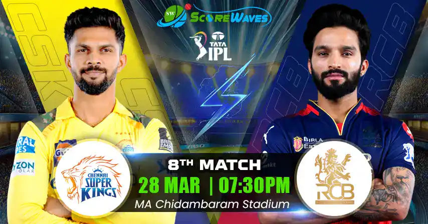 CSK vs RCB Match Prediction, Fantasy Tips, Pitch Report, and Playing XI of 8th Match of IPL 2025