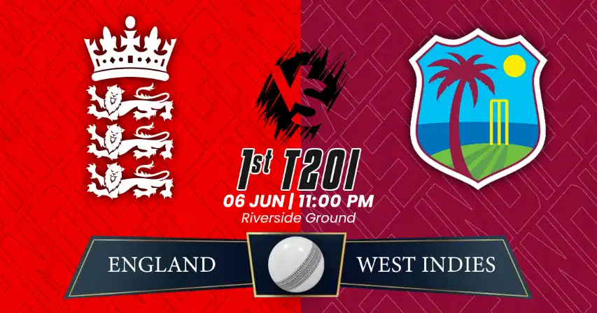 ENG vs WI 1st T20I Match Prediction, Fantasy Cricket Tips, Playing XI, and Pitch Report West Indies Tour of India 2025