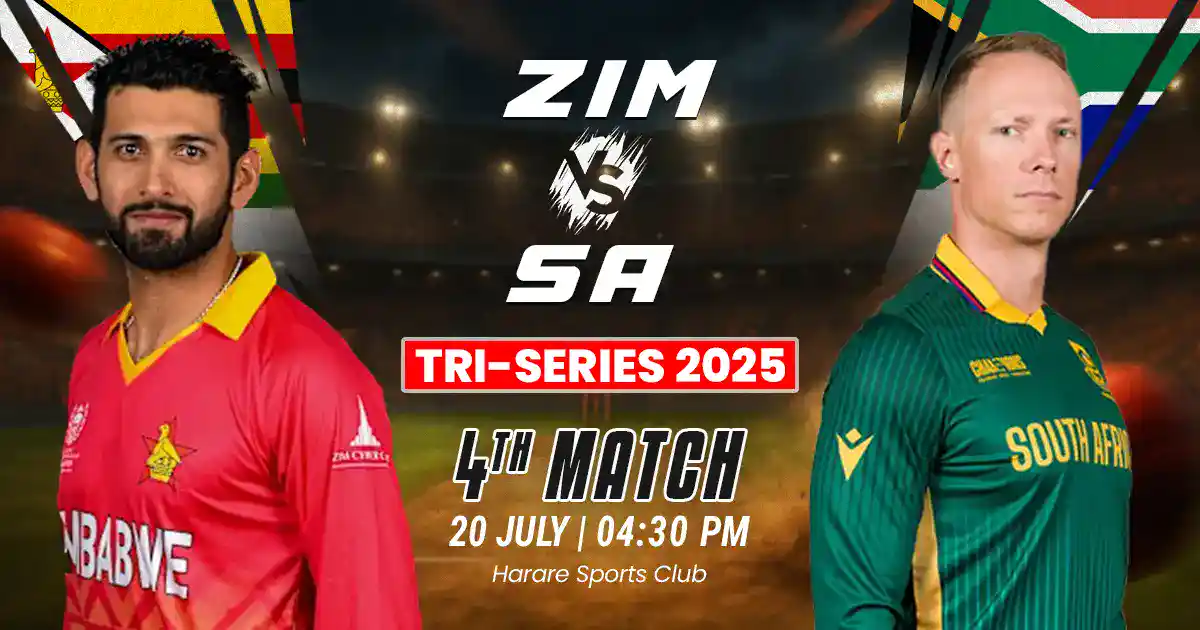 ZIM vs SA 4th Match Prediction, Fantasy Cricket Tips, Playing XI, and Pitch Report of Zimbabwe T20I Tri-Series 2025
