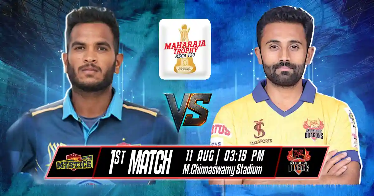 GM vs MD 1st Match of Maharaja Trophy Match Prediction, Fantasy Cricket Tips, Pitch Report, Playing XI & Injury Updates